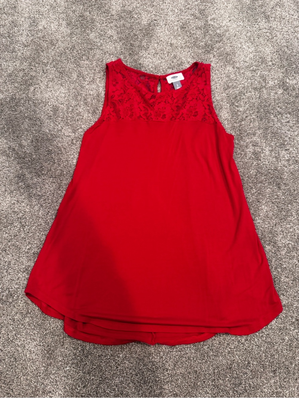 Old Navy Red Lace Sleeveless Top